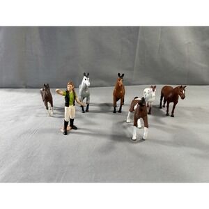 Horses and Rider Collection Lot Of 7 Breyer Schleich and Misc See Photos